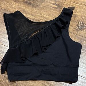 Stylish Black Ruffle Dance crop Top for Kids